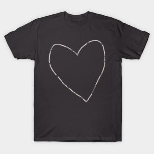 Grey Heart Line T-Shirt